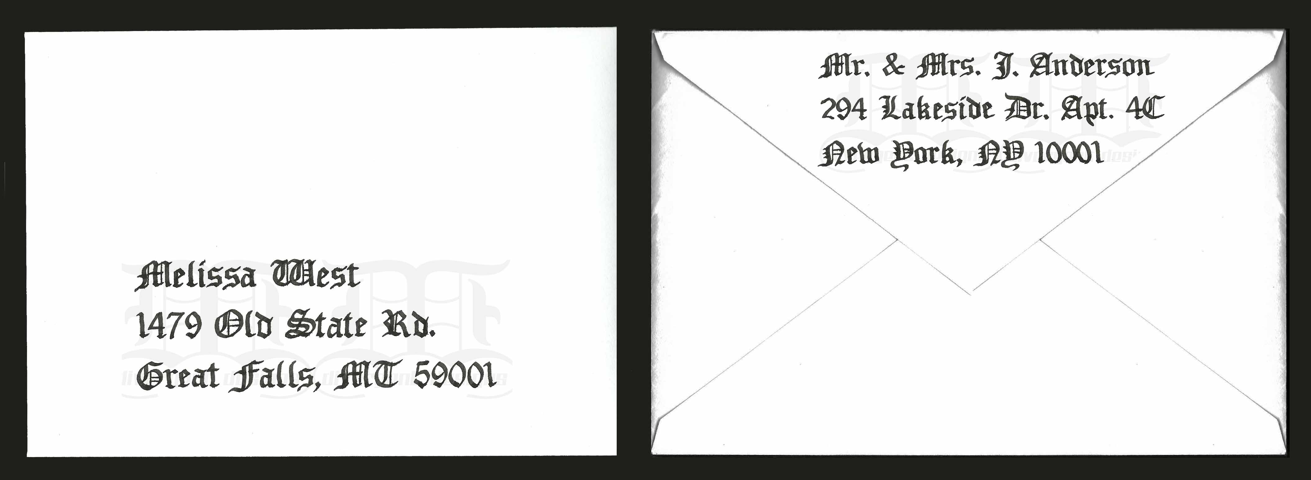 Gothic Envelope Example