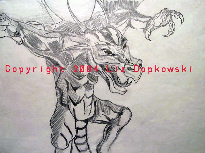 Dragon in pencil